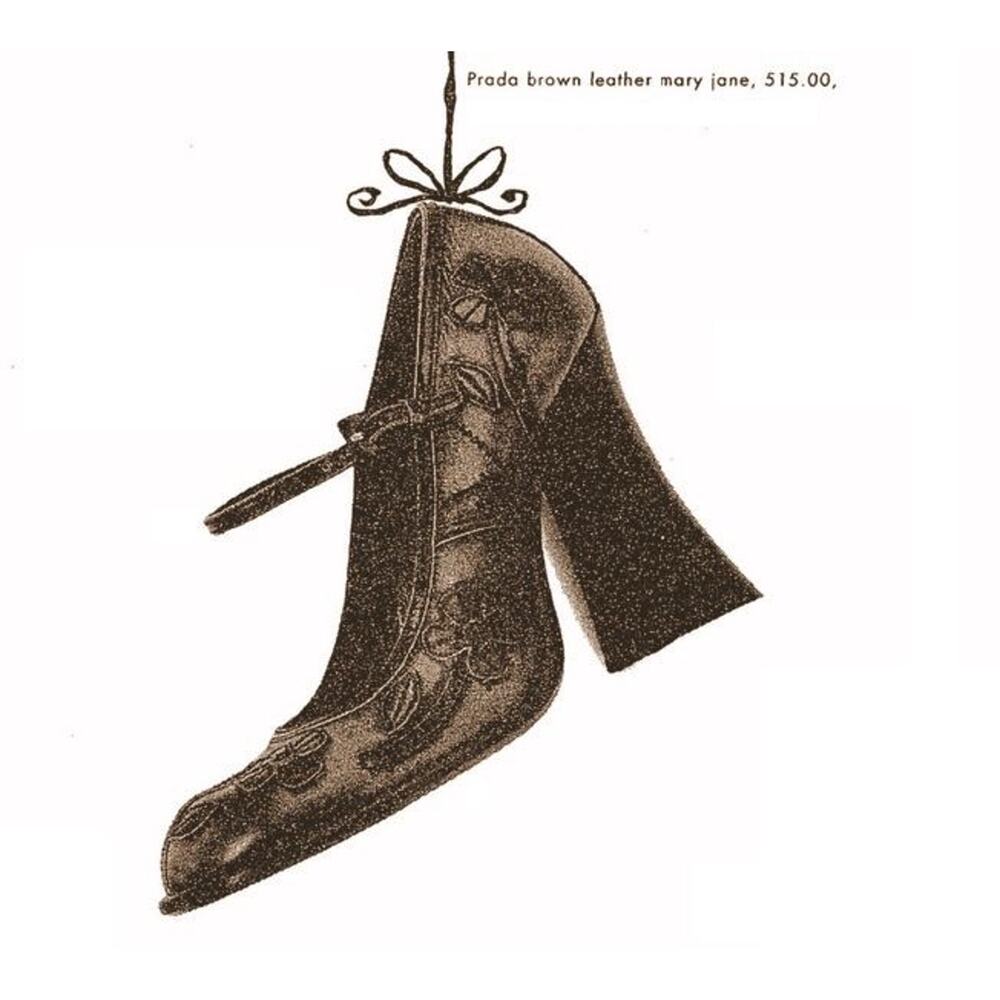 Prada Fall 1996 Runway Floral Appliqué Antiqued Leather Mary Jane Heels IT 37.5 - Picture 5 of 16